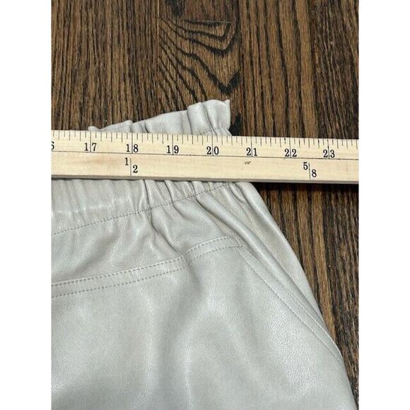 Avec Les Filles Faux Leather High Waisted Drawstring Light Gray 2X NWT - Picture 5 of 10